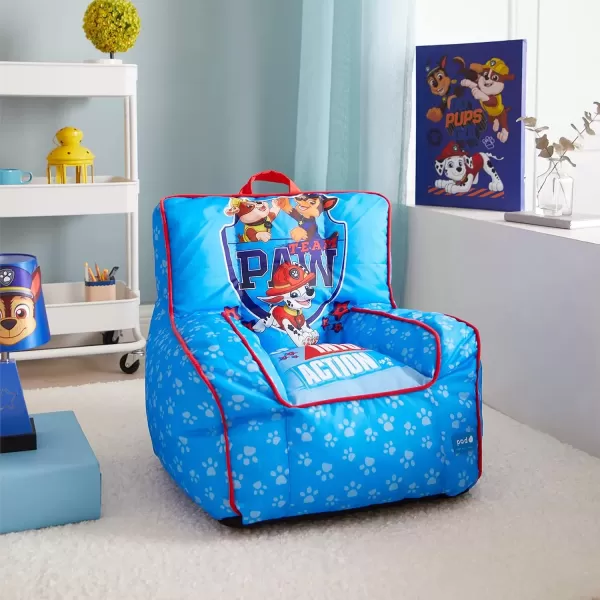 imageIdea Nuova PJ Mask Toddler Nylon Bean Bag Chair with Piping ampamp Top Carry Handle NK570401 MediumPaw Patrol