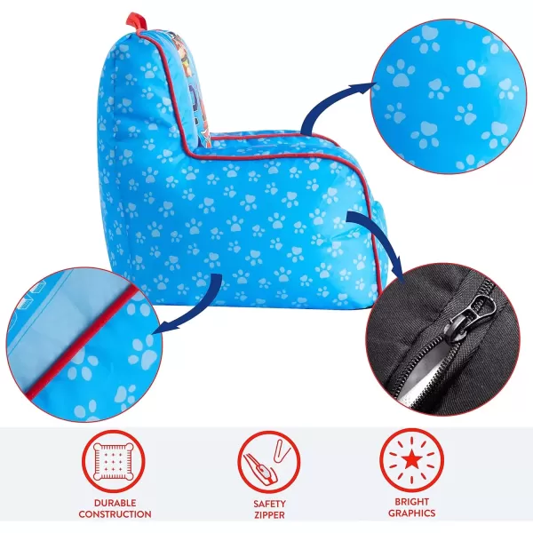 imageIdea Nuova PJ Mask Toddler Nylon Bean Bag Chair with Piping ampamp Top Carry Handle NK570401 MediumPaw Patrol
