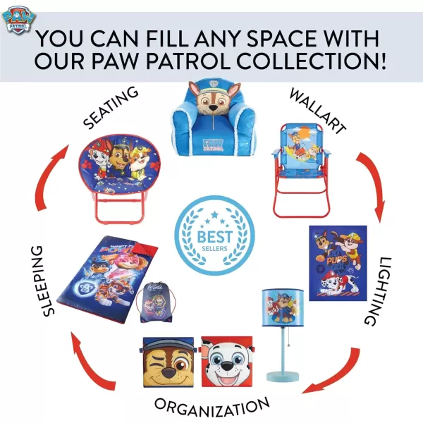 imageIdea Nuova PJ Mask Toddler Nylon Bean Bag Chair with Piping ampamp Top Carry Handle NK570401 MediumPaw Patrol