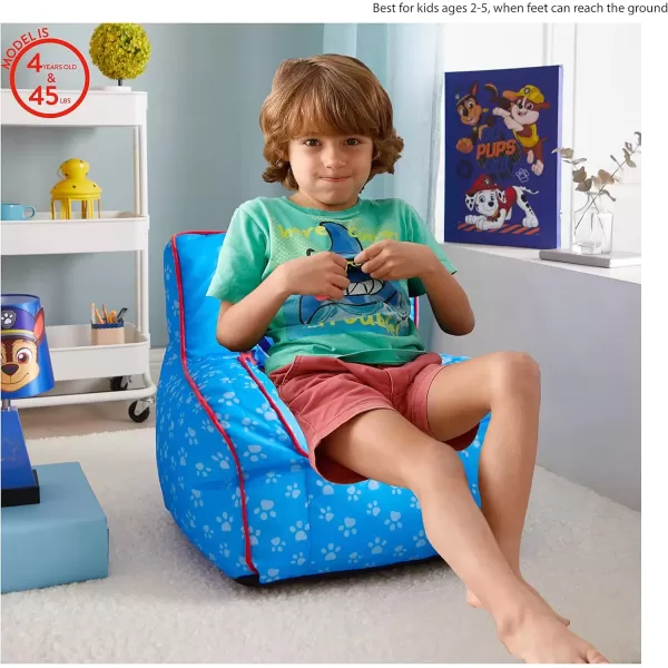imageIdea Nuova PJ Mask Toddler Nylon Bean Bag Chair with Piping ampamp Top Carry Handle NK570401 MediumPaw Patrol