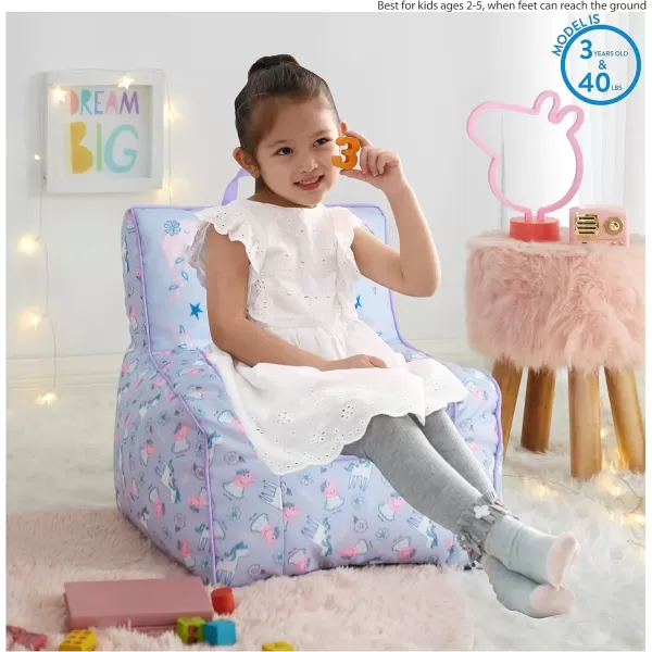 imageIdea Nuova PJ Mask Toddler Nylon Bean Bag Chair with Piping ampamp Top Carry Handle NK570401 MediumPeppa Pig