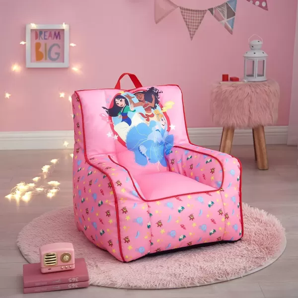 imageIdea Nuova PJ Mask Toddler Nylon Bean Bag Chair with Piping ampamp Top Carry Handle NK570401 MediumPrincess
