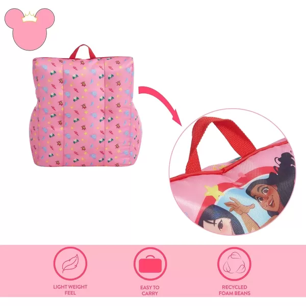 imageIdea Nuova PJ Mask Toddler Nylon Bean Bag Chair with Piping ampamp Top Carry Handle NK570401 MediumPrincess