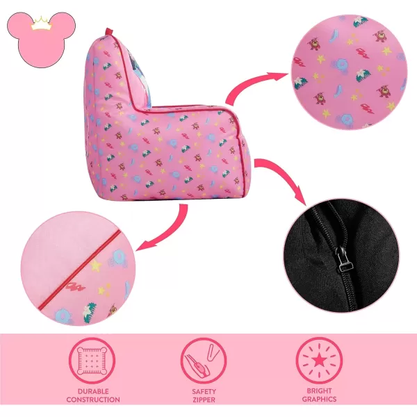 imageIdea Nuova PJ Mask Toddler Nylon Bean Bag Chair with Piping ampamp Top Carry Handle NK570401 MediumPrincess