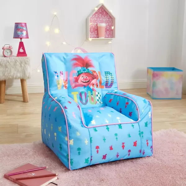 imageIdea Nuova PJ Mask Toddler Nylon Bean Bag Chair with Piping ampamp Top Carry Handle NK570401 MediumTrolls