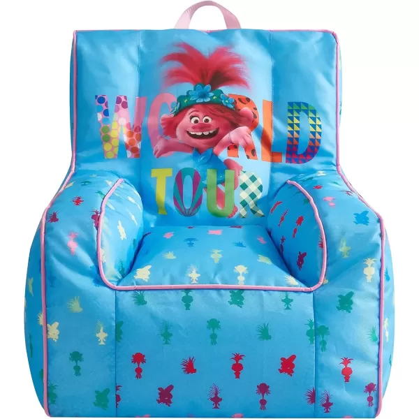 imageIdea Nuova PJ Mask Toddler Nylon Bean Bag Chair with Piping ampamp Top Carry Handle NK570401 MediumTrolls