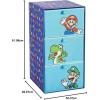imageIdea Nuova PJ Mask 3 Drawer Soft Storage Unit with Poly Canvas FrameSuper Mario