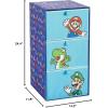 imageIdea Nuova PJ Mask 3 Drawer Soft Storage Unit with Poly Canvas FrameSuper Mario