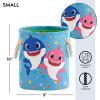 imageIdea Nuova PJ Mask 3 Piece Multi Size Fabric Nestable Toy Storage Basket Set with Rope Carry HandlesBaby Shark