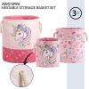 imageIdea Nuova PJ Mask 3 Piece Multi Size Fabric Nestable Toy Storage Basket Set with Rope Carry HandlesJojo Siwa