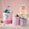 imageIdea Nuova PJ Mask 3 Piece Multi Size Fabric Nestable Toy Storage Basket Set with Rope Carry HandlesJojo Siwa