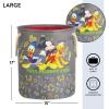 imageIdea Nuova PJ Mask 3 Piece Multi Size Fabric Nestable Toy Storage Basket Set with Rope Carry HandlesMickey Mouse