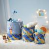 imageIdea Nuova PJ Mask 3 Piece Multi Size Fabric Nestable Toy Storage Basket Set with Rope Carry HandlesSpace Jam