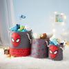 imageIdea Nuova PJ Mask 3 Piece Multi Size Fabric Nestable Toy Storage Basket Set with Rope Carry HandlesSpiderman