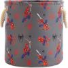 imageIdea Nuova PJ Mask 3 Piece Multi Size Fabric Nestable Toy Storage Basket Set with Rope Carry HandlesSpiderman