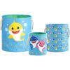 imageIdea Nuova PJ Mask 3 Piece Multi Size Fabric Nestable Toy Storage Basket Set with Rope Carry HandlesBaby Shark