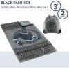 imageIdea Nuova 2 Piece Drawstring Sling Carry Bag with Sleeping Slumber BagBlack Panther