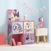 imageIdea Nuova Space Jam Collapsible Storage Cubby Unit and Bookshelf with 3 Collapsible CubesMinnie Mouse