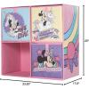 imageIdea Nuova Space Jam Collapsible Storage Cubby Unit and Bookshelf with 3 Collapsible CubesMinnie Mouse