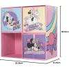 imageIdea Nuova Space Jam Collapsible Storage Cubby Unit and Bookshelf with 3 Collapsible CubesMinnie Mouse