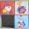 imageIdea Nuova Space Jam Collapsible Storage Cubby Unit and Bookshelf with 3 Collapsible CubesSpace Jam