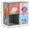 imageIdea Nuova Space Jam Collapsible Storage Cubby Unit and Bookshelf with 3 Collapsible CubesSpace Jam