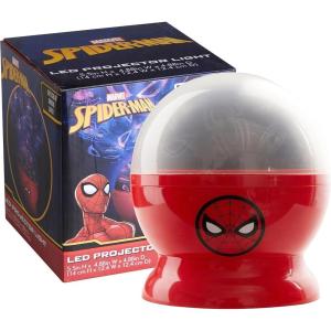 imageIdea Nuova Marvel Spiderman Rotating LED Projection Kids Lamp and Nightlight 488quotx 488quotx 55quotSpiderman