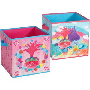 imageIdea Nuova PJ Masks 2 Pack Collapsible Storage 115quot Cubes with LED LightsTrolls