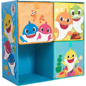 imageIdea Nuova Space Jam Collapsible Storage Cubby Unit and Bookshelf with 3 Collapsible CubesBaby Shark