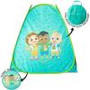 imageCocomelon 3 Piece Slumber Set with Kids Indoor Outdoor UPF 30 Pop Up Play Tent with Pillow and FlashlightCocomelon