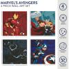imageIdea Nuova Marvel Black Panther 4 Pack Square Canvas Wall Art Set 11quotx11quot eachAvengers  Iron man  Thor  Black Panther  Captain America