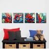 imageIdea Nuova Marvel Black Panther 4 Pack Square Canvas Wall Art Set 11quotx11quot eachSpiderman
