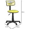 imageJoJo Siwa Adjustable Swivel Mesh Rolling Desk Chair for Kids Teens and AdultsSpongebob Squarepants
