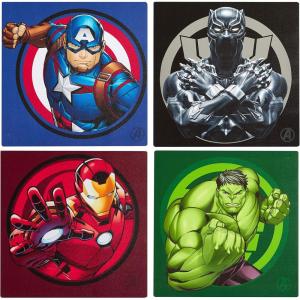 imageIdea Nuova Marvel Black Panther 4 Pack Square Canvas Wall Art Set 11quotx11quot eachAvengers