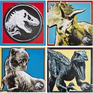 imageIdea Nuova Marvel Black Panther 4 Pack Square Canvas Wall Art Set 11quotx11quot eachJurassic World