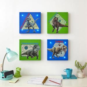imageIdea Nuova Marvel Black Panther 4 Pack Square Canvas Wall Art Set 11quotx11quot eachJurassic World GreenBlue