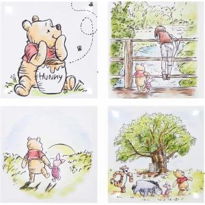 imageIdea Nuova Marvel Black Panther 4 Pack Square Canvas Wall Art Set 11quotx11quot eachWinnie The Pooh