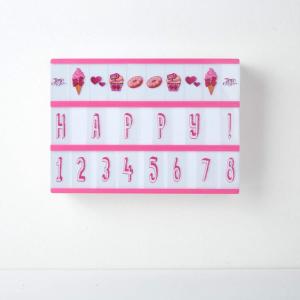 imageJoJo Siwa Bows and Sweets Decorative LED Cinema Lightbox Message Board 129quot L x 9quot H x 2quot W Pink