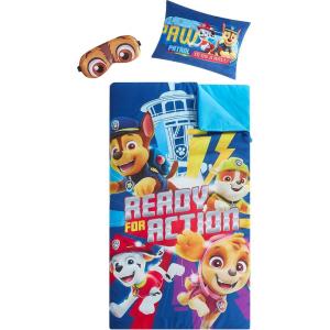 imagePaw Patrol Giftable Sleepover Set with Sleeping Bag Pillow ampamp Bonus Eye Mask Ages 3 Multi 26quotx46quot