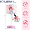 imageIdea Nuova Teenage Mutant Ninja Turtle Mutant Mayhem Stick Table Kids Lamp with Pull Chain Themed Printed Decorative ShadeLittle Mermaid