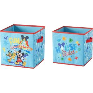 imageIdea Nuova JoJo Siwa Set of 2 Durable Storage Cubes with HandlesMickey Mouse  Blue