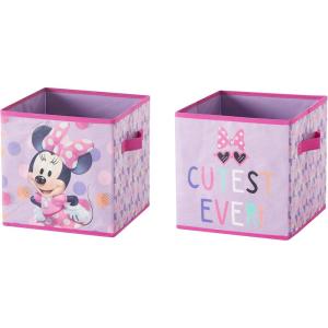 imageIdea Nuova JoJo Siwa Set of 2 Durable Storage Cubes with HandlesMinnie Mouse  Pink