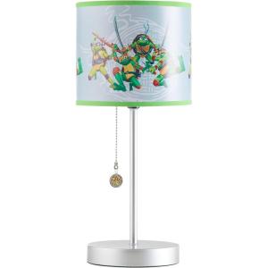imageIdea Nuova Teenage Mutant Ninja Turtle Mutant Mayhem Stick Table Kids Lamp with Pull Chain Themed Printed Decorative ShadeTMNT Mutant Mayhem