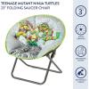 imageIdea Nuova Nickelodeon Teenage Mutant Ninja Turtles Mutant Mayhem 23quot Kids Folding Saucer Chair with Metal Frame Ages 3Ninja Turtles