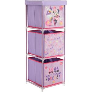 imageIdea Nuova Nickelodeon Paw Patrol 3 Tier Fabric Storage Organizer with 3 Cubes and LidMinnie Mouse