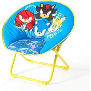 imageIdea Nuova Nickelodeon Teenage Mutant Ninja Turtles Mutant Mayhem 23quot Kids Folding Saucer Chair with Metal Frame Ages 3Sonic