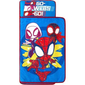 imageSuper Soft Plush Toddler Quilted Nap Mat with Built in Blanket and PillowSpidey and His Amazing Friends