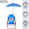 imageIdea Nuova Baby Shark Kids Outdoor Chair with Umbrella  Adjustable Portable Perfect for Beach or PoolPaw Patrol
