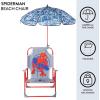 imageIdea Nuova Baby Shark Kids Outdoor Chair with Umbrella  Adjustable Portable Perfect for Beach or PoolSpiderman