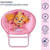 imageIdea Nuova Paw Patrol Chase Rubble and Marshall Toddler 19 Folding Saucer Chair with Metal Frame Ages 3Paw Patrol  Pink